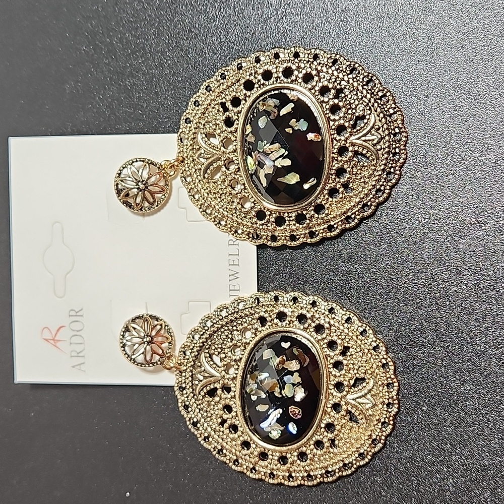 ADORE Goldtone Dangle Costume Jewelry Pierced Earrings